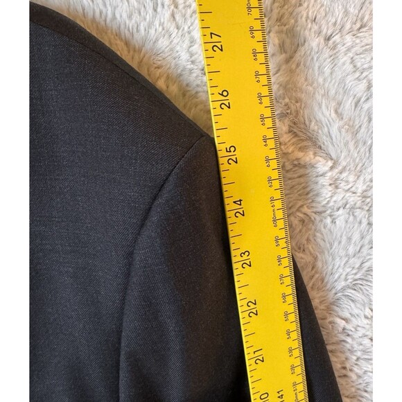 Hickey Freeman Suit Jacket 46Reg Worsted Wool Made in USA Dark Gray - Picture 11 of 12